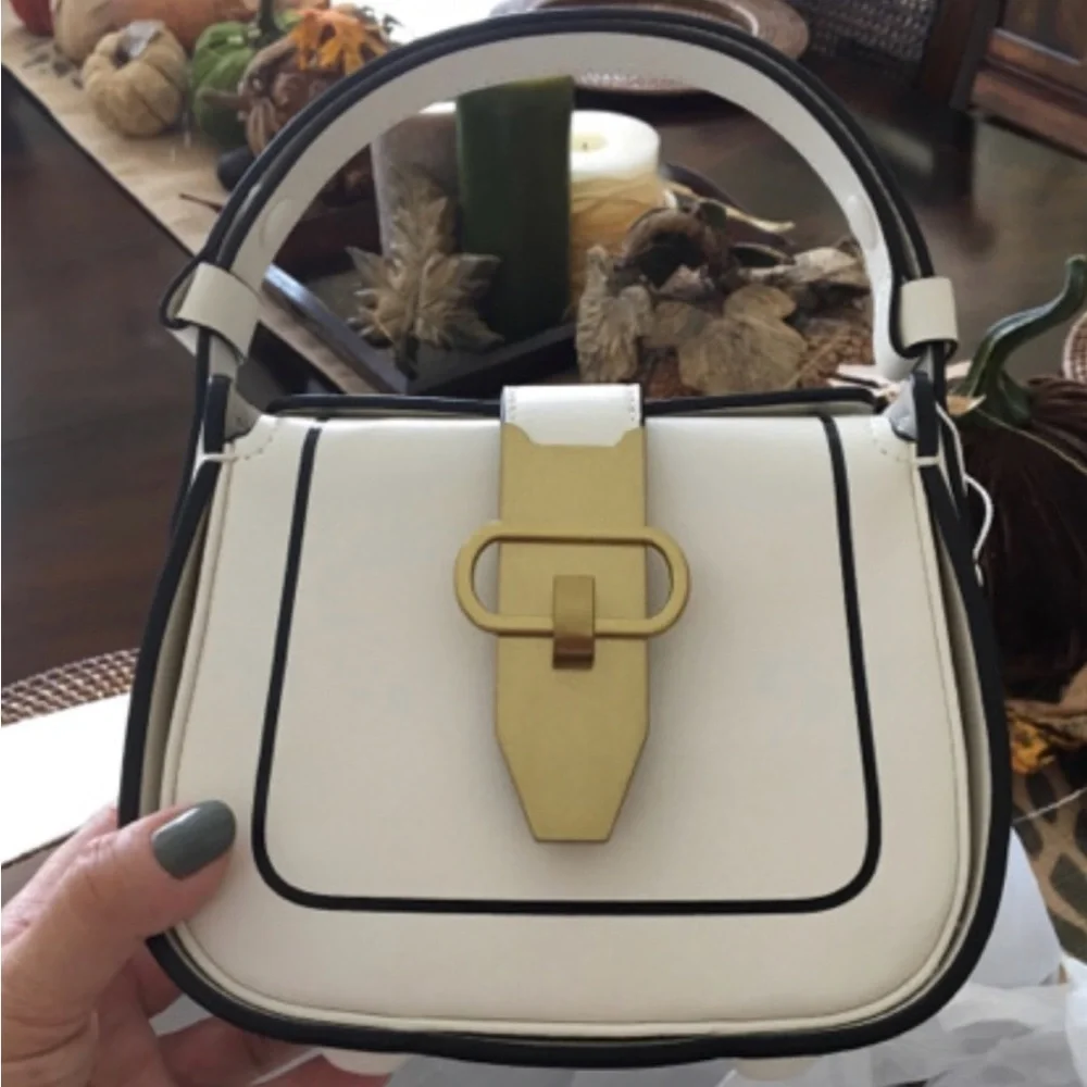 Tory Burch Mini Lock Runway Handbag with Gold Accent